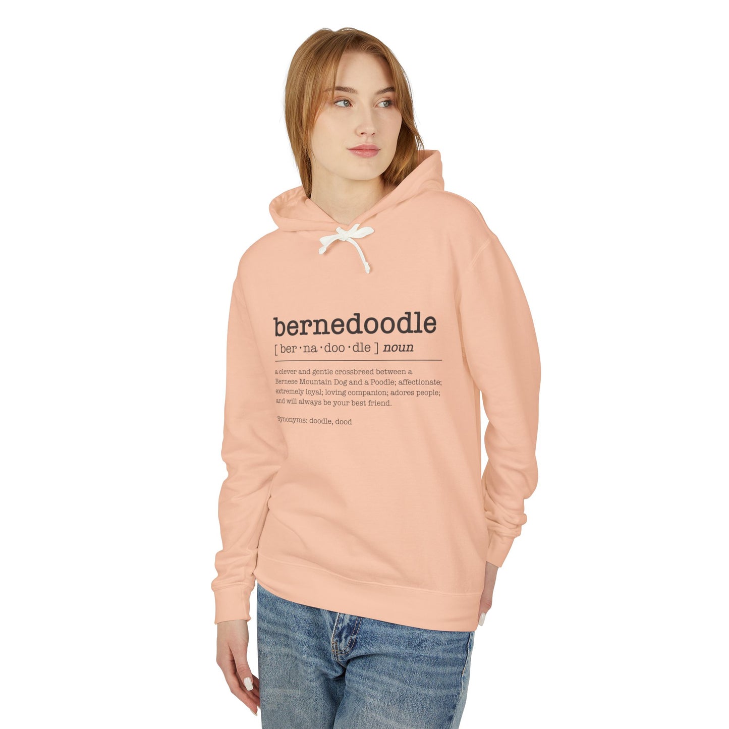 Bernedoodle Definition Hoodie - Cozy Pet Lover Sweatshirt, Dog Lover Gift, Unisex Pullover, Lightweight Hoodie, Cute Pet Apparel, Doodle owner, Holiday Gift