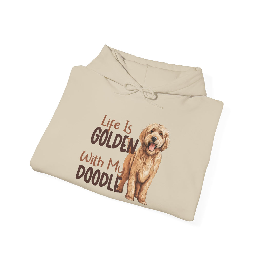 Golden Doodle Hooded Sweatshirt, Cozy Pet Sweatshirt, Dog Mom Gift, Animal Lover Apparel, Unisex Comfort Wear, Holiday Gift, Doodle Lover