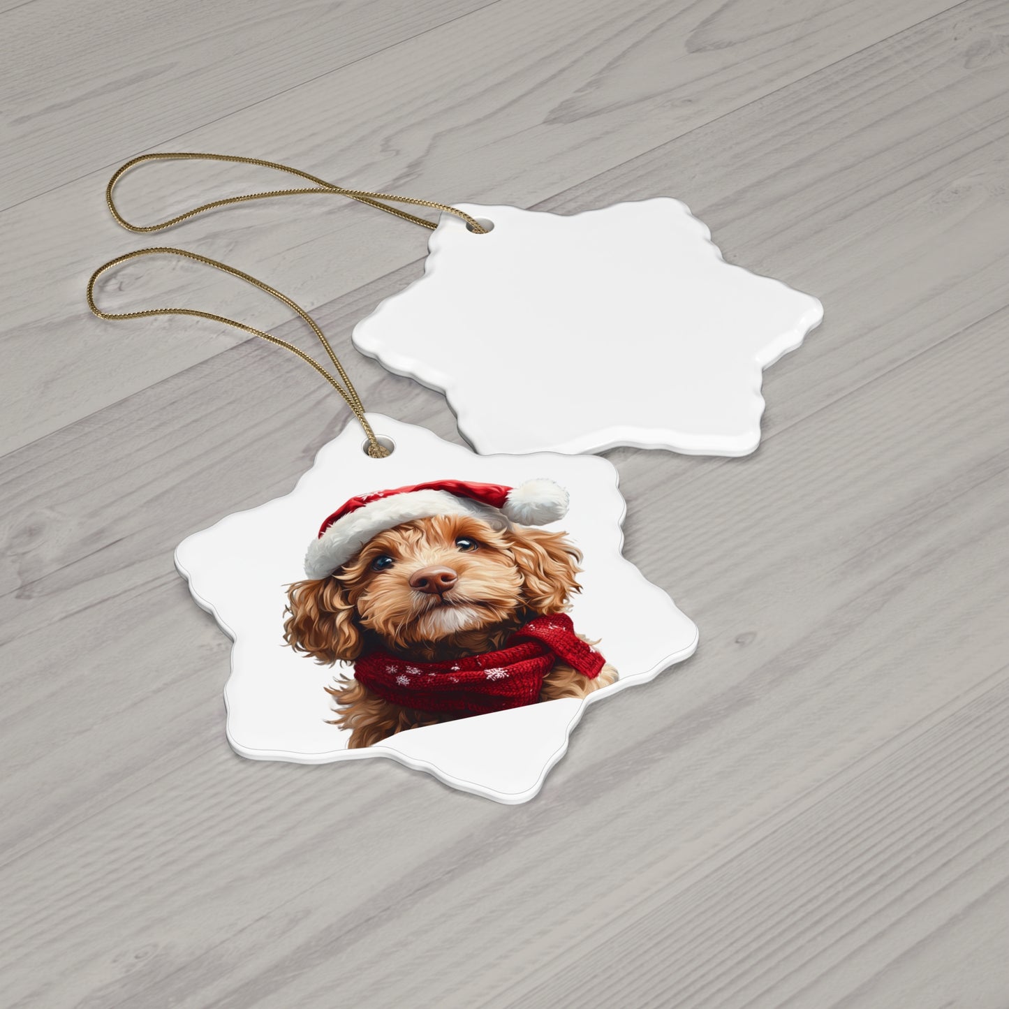 Personalized Christmas Ceramic Ornament Featuring Your Doodle - Festive Pet Decor & Perfect Holiday Gift for New Doodle Owners