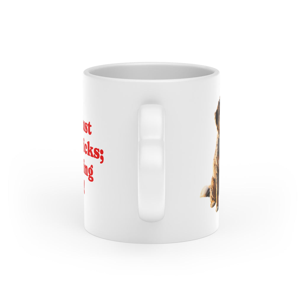 I'm Not Fetching I'm Fetching Hearts Heart-Shaped Mug | Aussiedoodle Dog Design