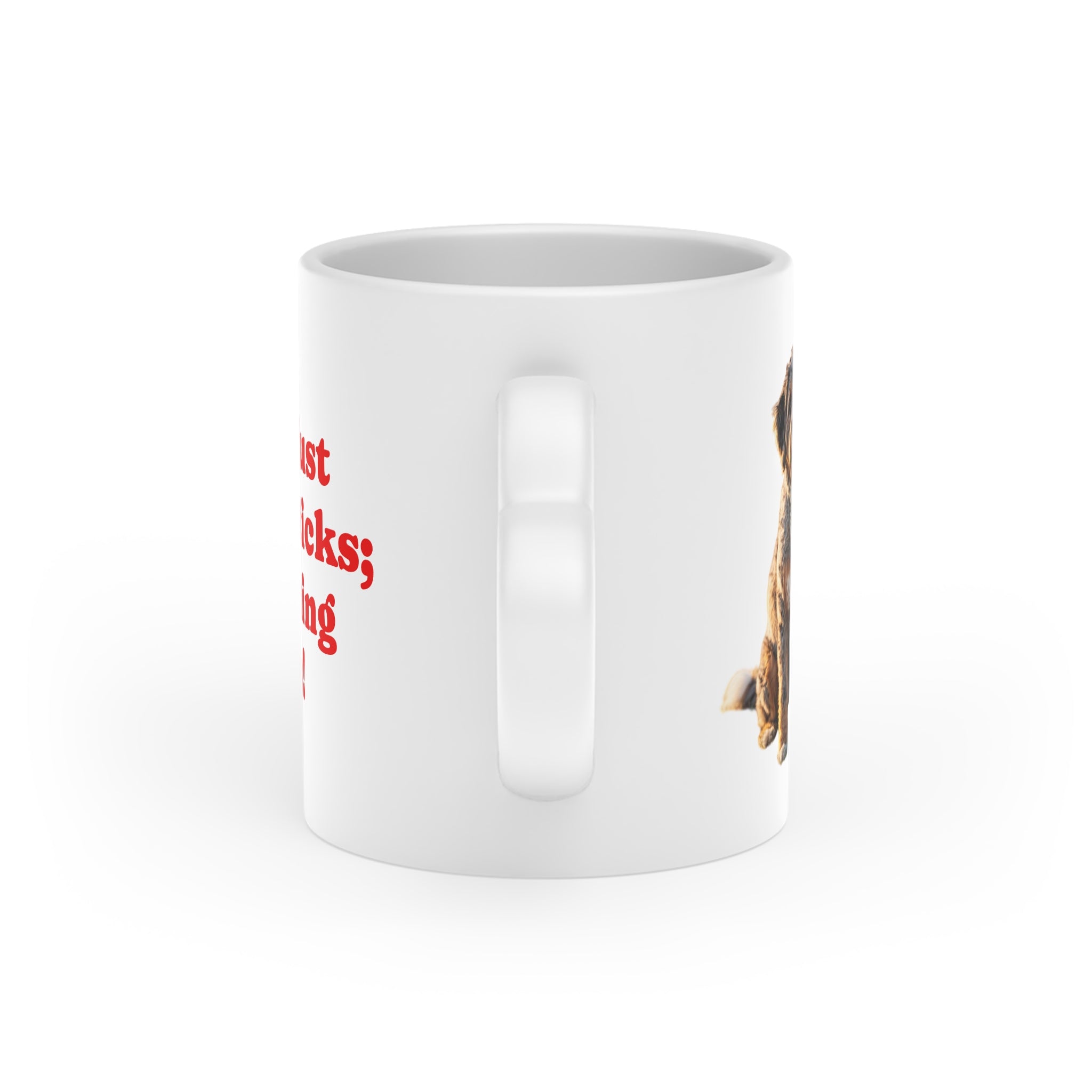 I'm Not Fetching I'm Fetching Hearts Heart-Shaped Mug | Aussiedoodle Dog Design