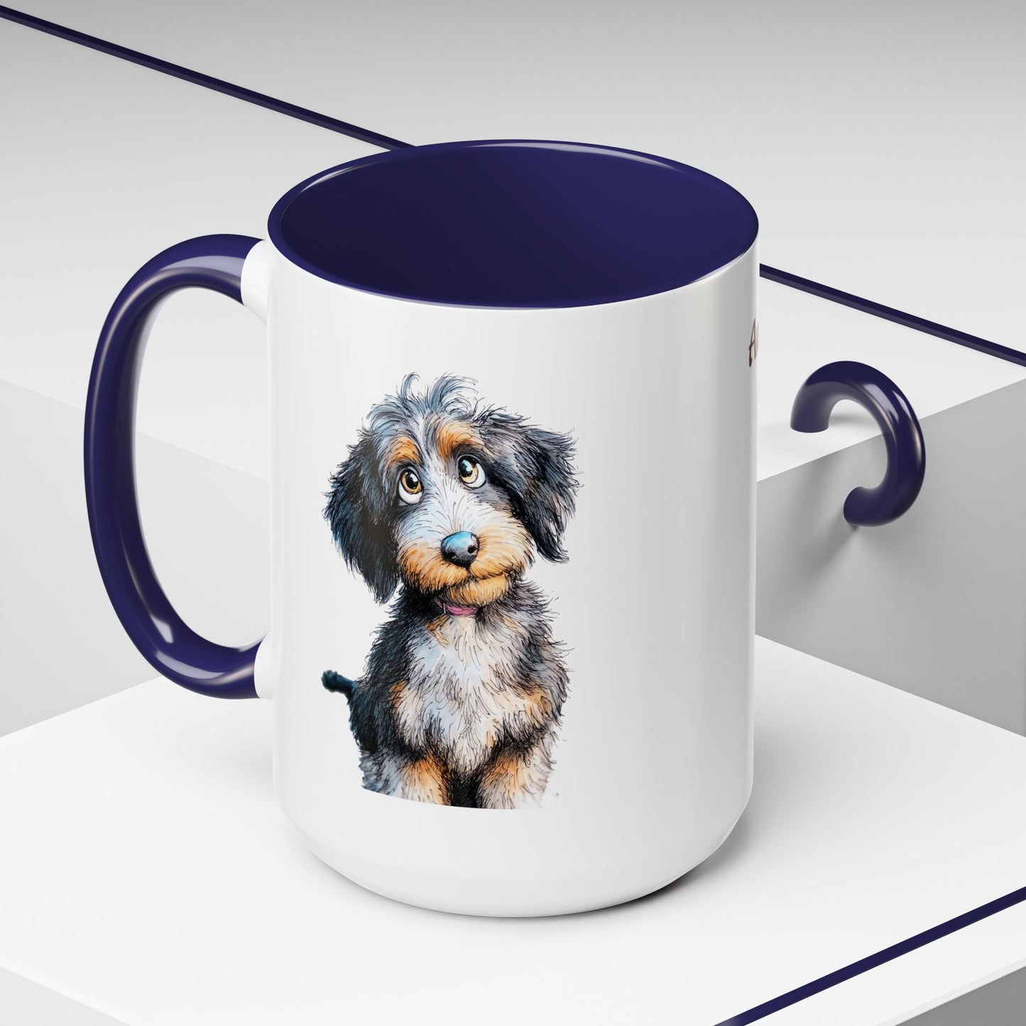Whimsical Aussiedoodle Coffee Mug - Perfect Gift for Doodle Dog Lovers, Pet Owners, and Birthday Celebrations, Dog Mom Mug, Cute Animal