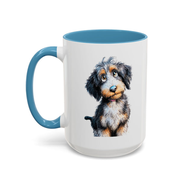 Whimsical Aussiedoodle Coffee Mug - For Doodle Dog Lovers