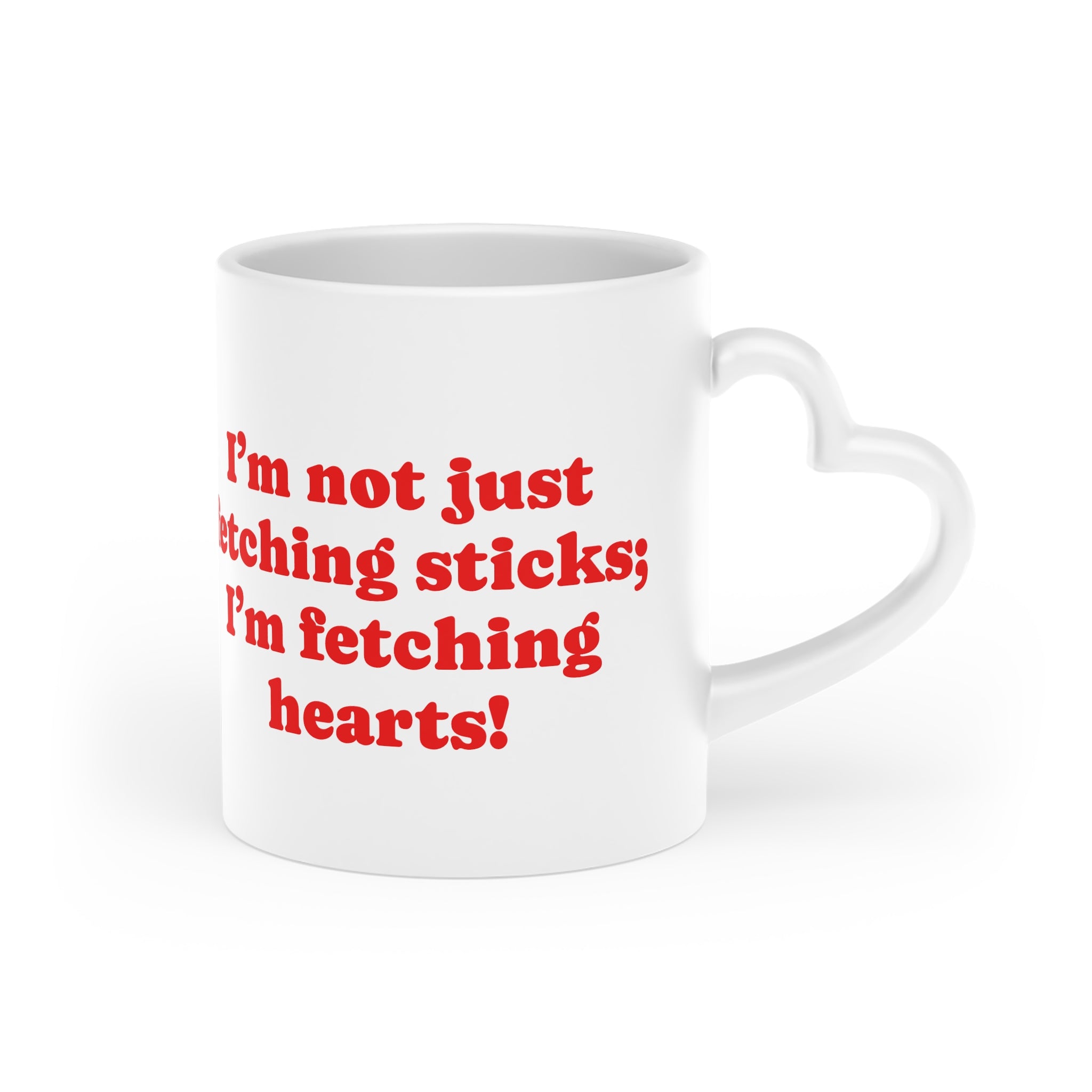 I'm Not Fetching I'm Fetching Hearts Heart-Shaped Mug | Aussiedoodle Dog Design