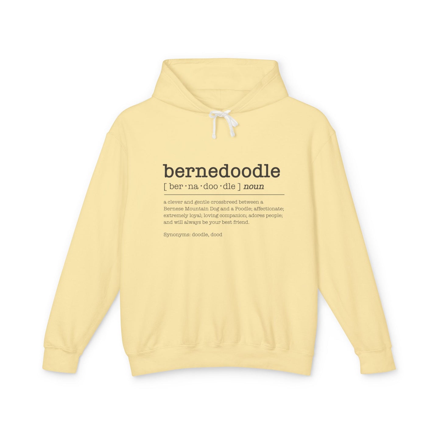 Bernedoodle Definition Hoodie - Cozy Pet Lover Sweatshirt, Dog Lover Gift, Unisex Pullover, Lightweight Hoodie, Cute Pet Apparel, Doodle owner, Holiday Gift