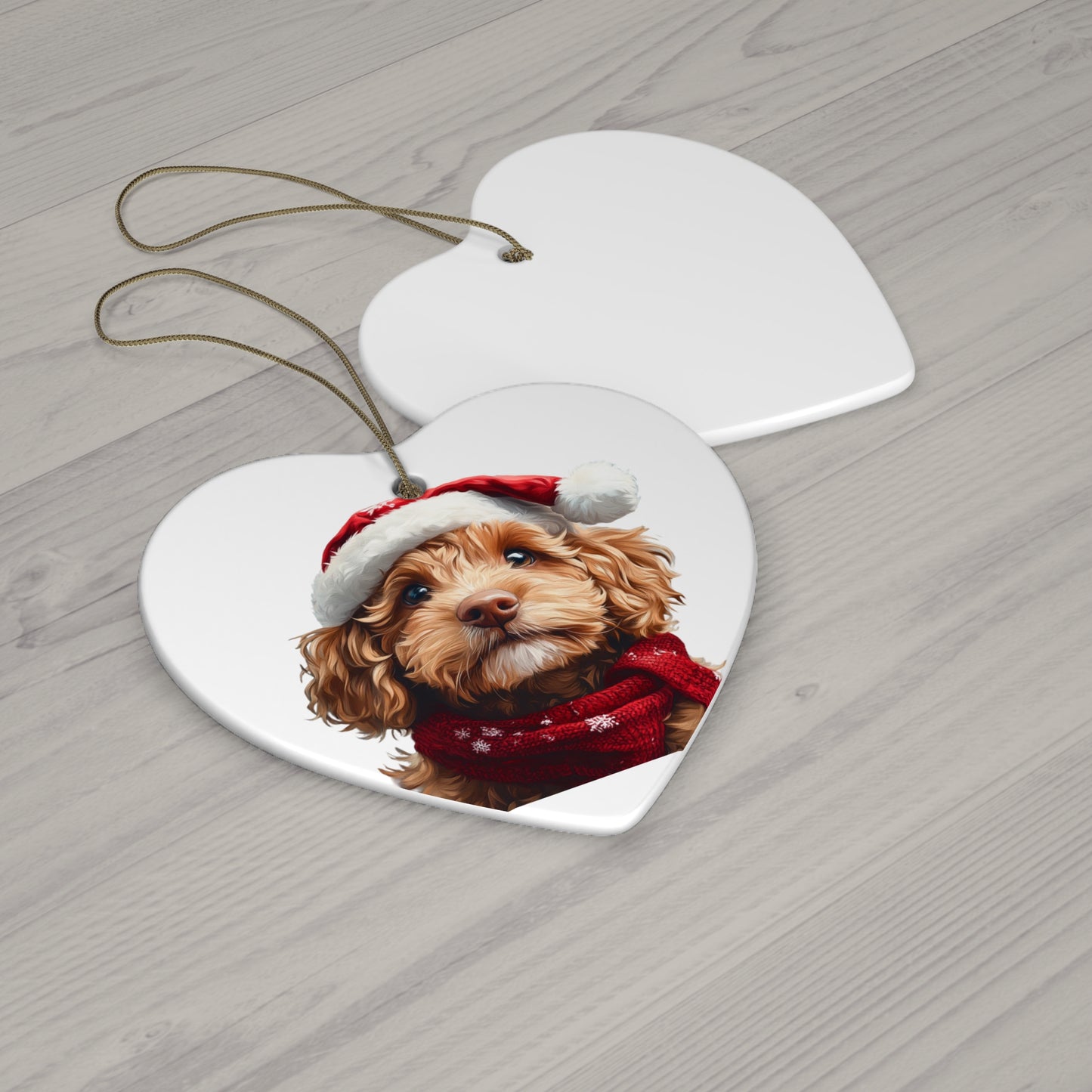 Personalized Christmas Ceramic Ornament Featuring Your Doodle - Festive Pet Decor & Perfect Holiday Gift for New Doodle Owners