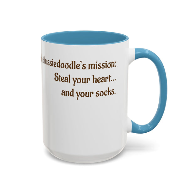 Whimsical Aussiedoodle Coffee Mug - For Doodle Dog Lovers