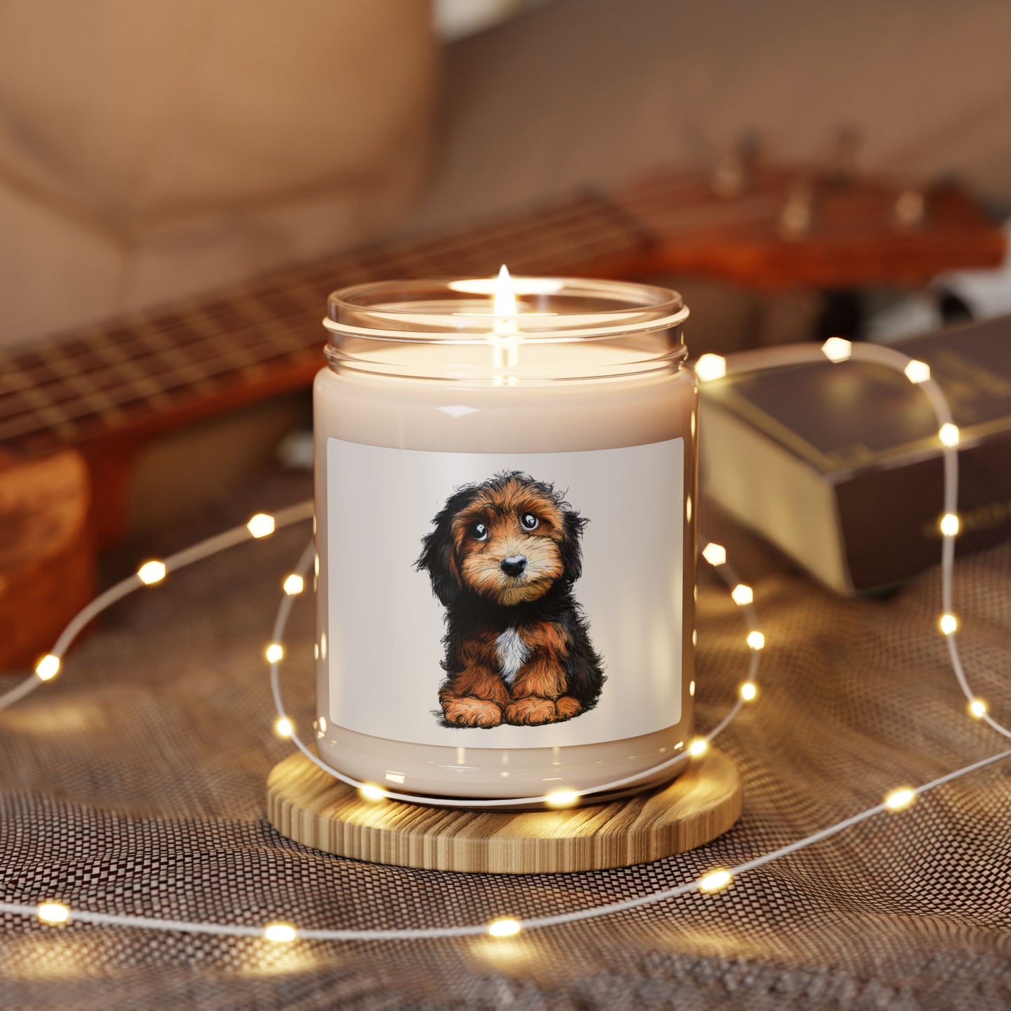 Cavapoo Puppy Candle, Cute Dog Lover Gift, Home Decor, Relaxation, Birthday Housewarming, Scented Soy 9oz