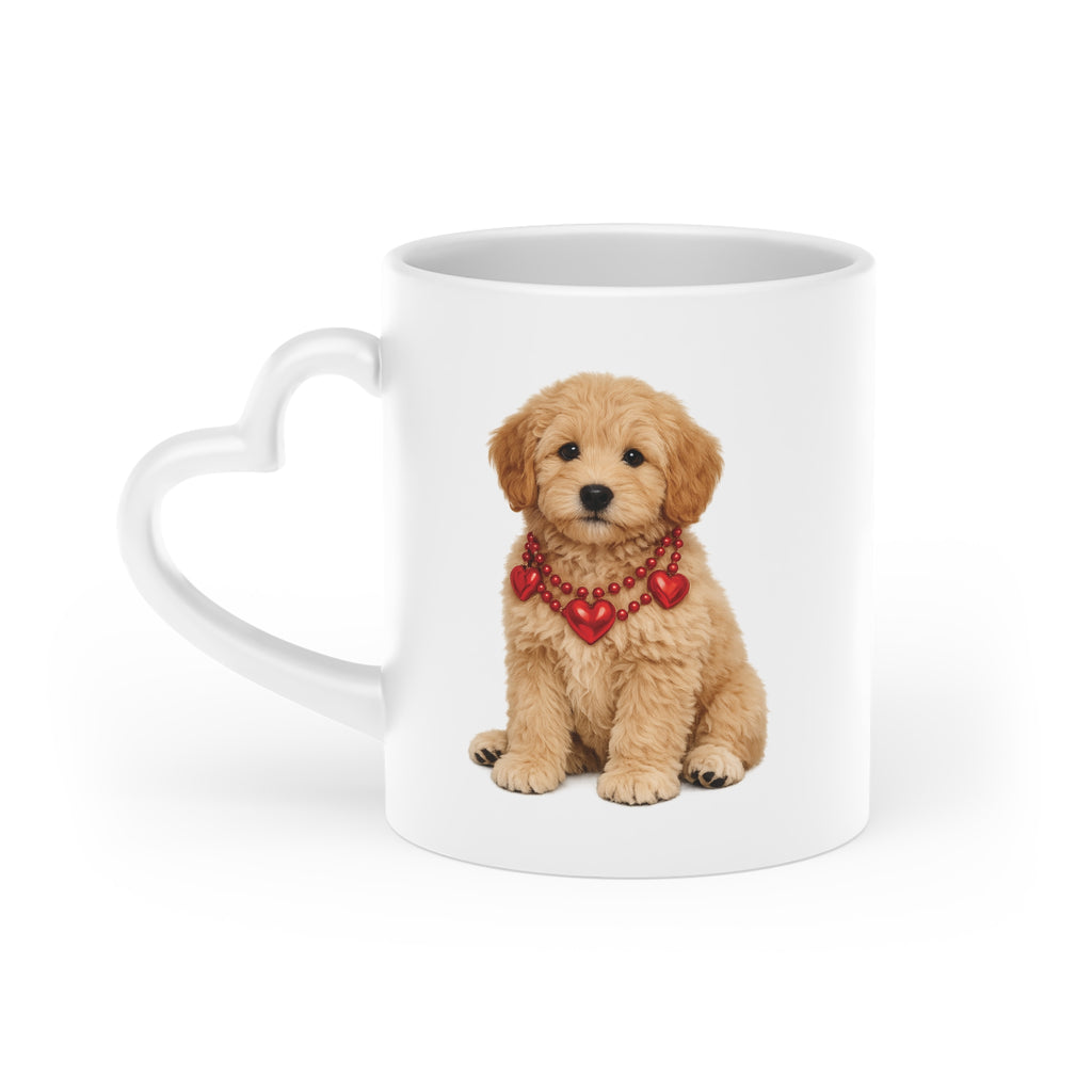 I'm Not Fetching I'm Fetching Hearts Goldendoodle Dog Heart-Shaped Mug | Cute Dog Quote.|11 ounce