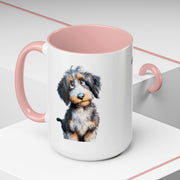 Whimsical Aussiedoodle Coffee Mug - For Doodle Dog Lovers