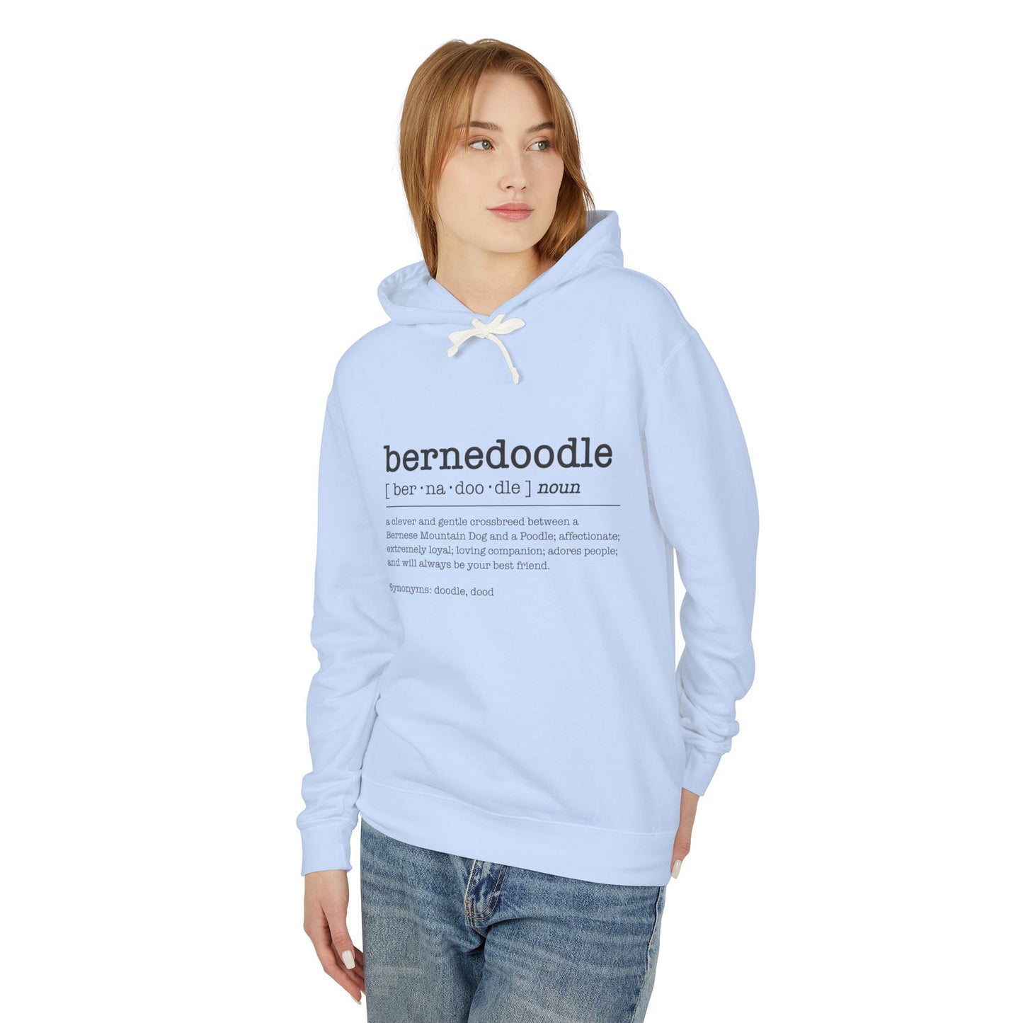 Bernedoodle Definition Hoodie - Cozy Pet Lover Sweatshirt, Dog Lover Gift, Unisex Pullover, Lightweight Hoodie, Cute Pet Apparel, Doodle owner, Holiday Gift