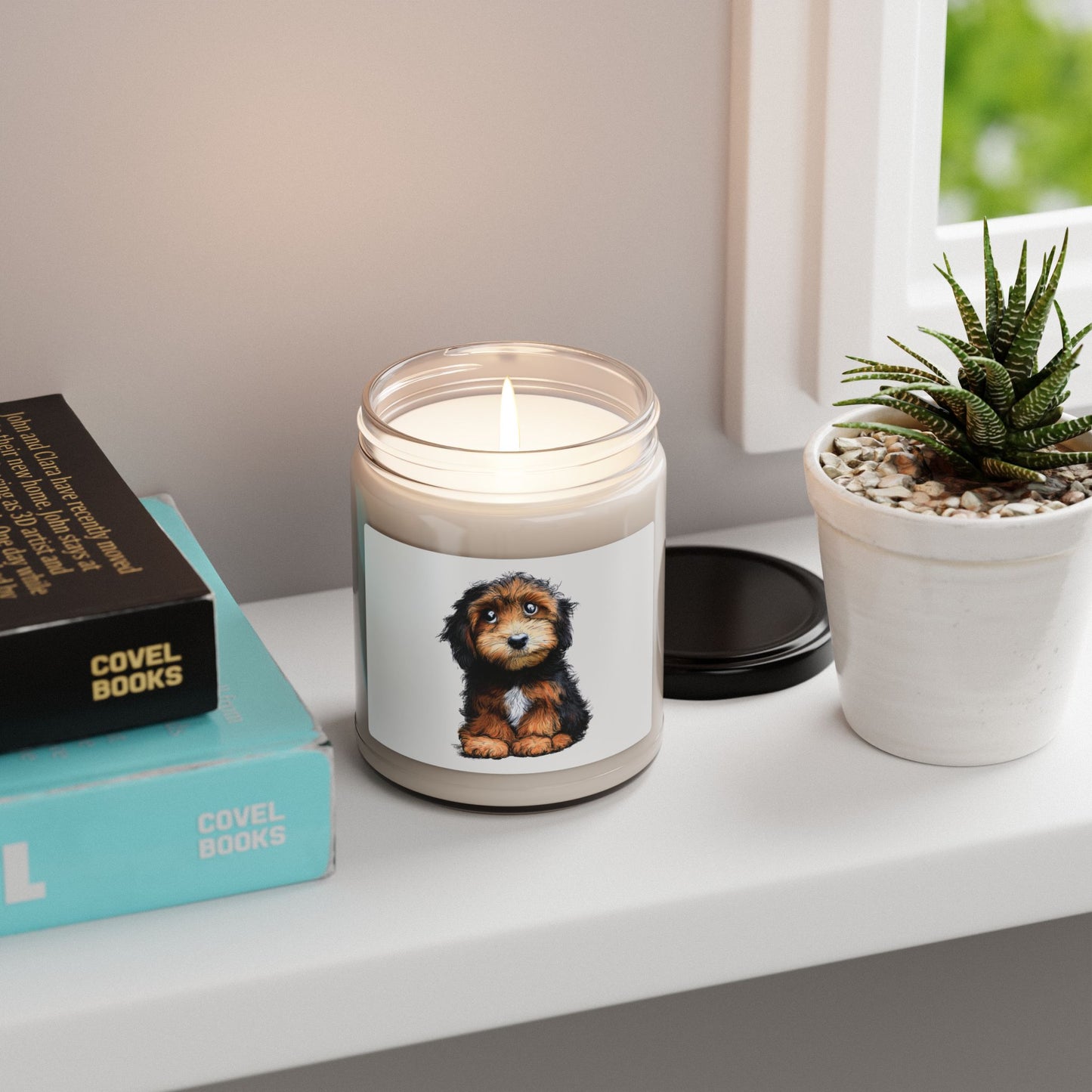Cavapoo Puppy Candle, Cute Dog Lover Gift, Home Decor, Relaxation, Birthday Housewarming, Scented Soy 9oz