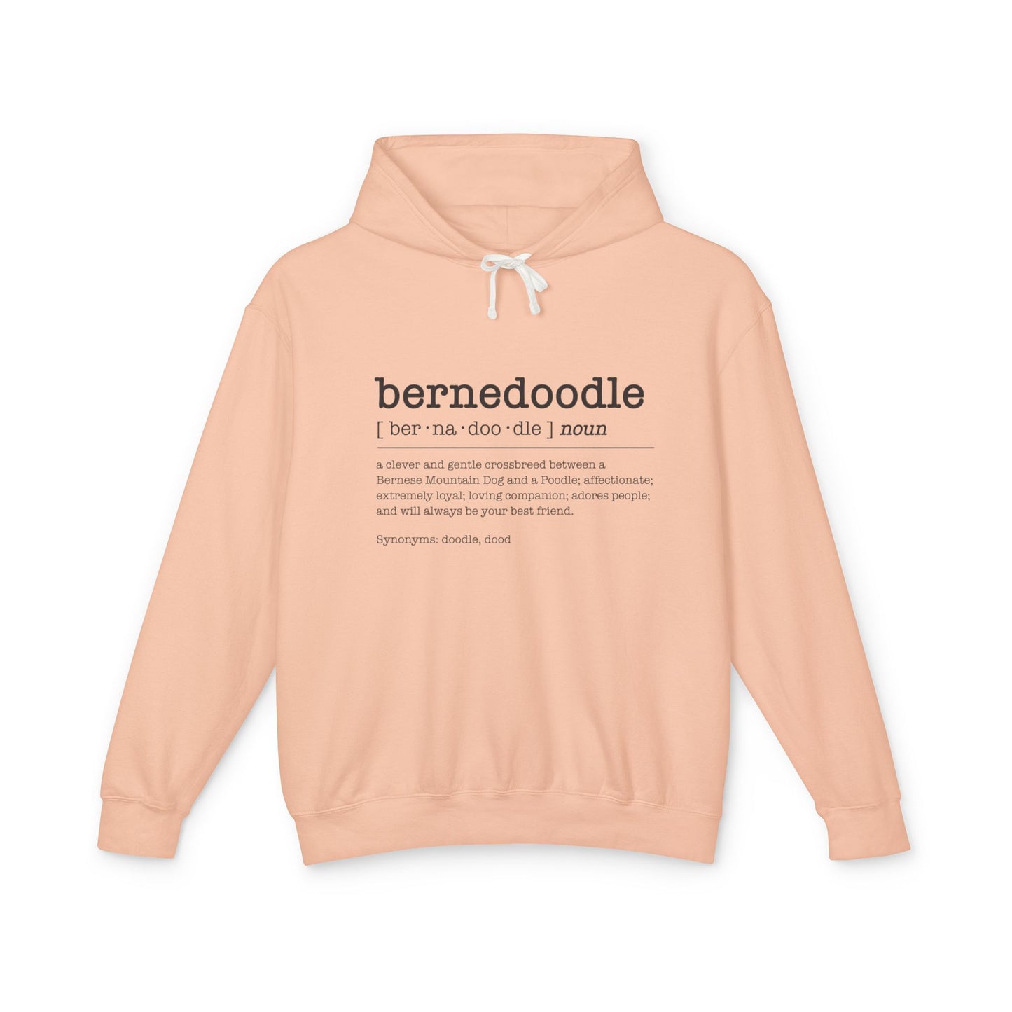 Bernedoodle Definition Hoodie - Cozy Pet Lover Sweatshirt, Dog Lover Gift, Unisex Pullover, Lightweight Hoodie, Cute Pet Apparel, Doodle owner, Holiday Gift