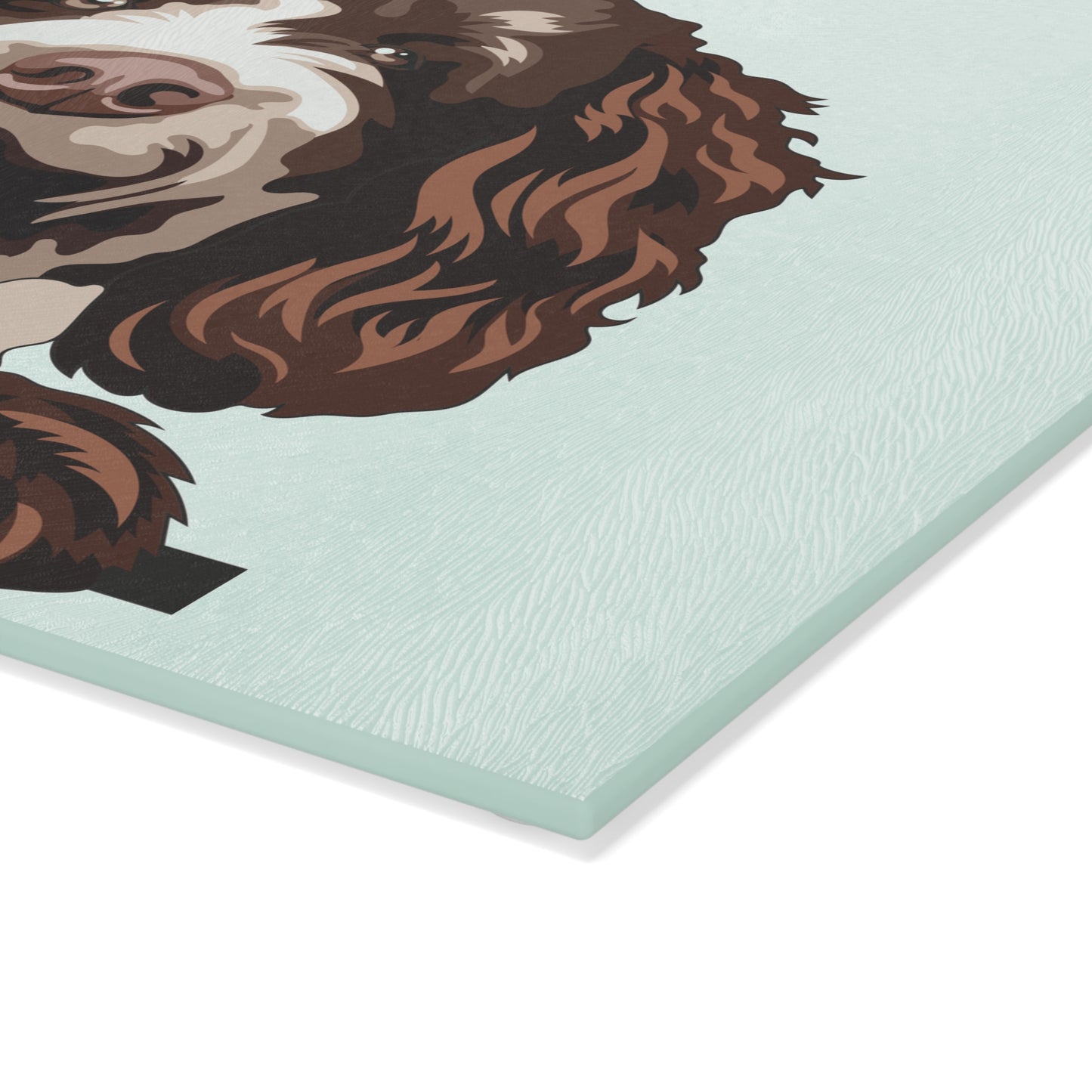 Bernedoodle Dog Glass Cutting Board - Pet Lover Gift, Kitchen Decor, Dog Portrait Art, Gift for Dog Owners, Gift for Her