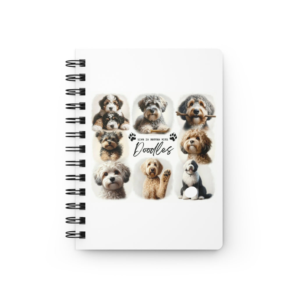 Doodles Spiral Notebook — 'Life Is Better With Doodles' Cute Dog Journal