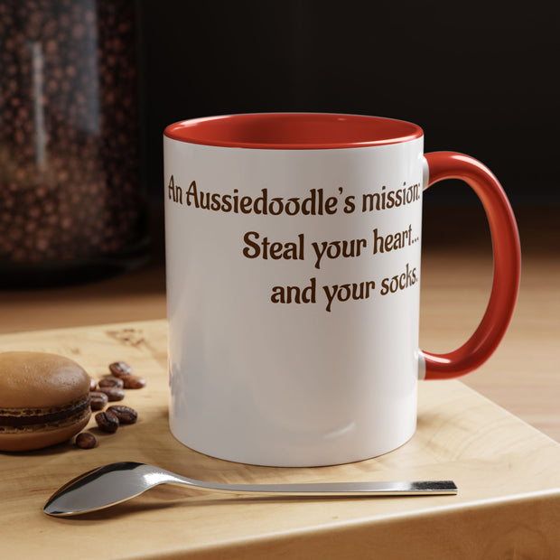 Whimsical Aussiedoodle Coffee Mug - For Doodle Dog Lovers
